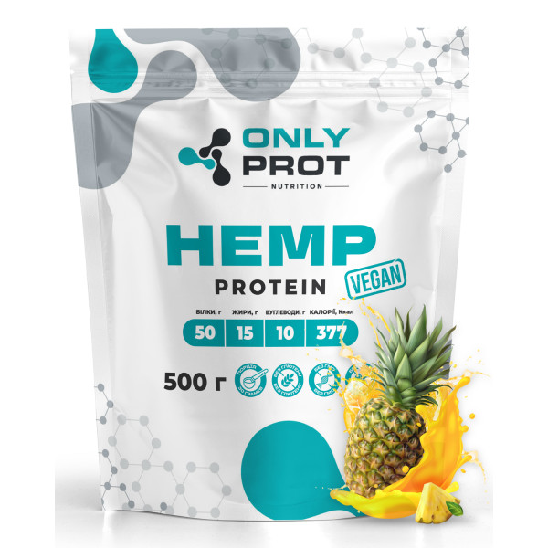 Конопляний протеїн 500 г ананас Onlyprot