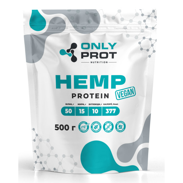 Конопляний протеїн 500 г без смаку Onlyprot