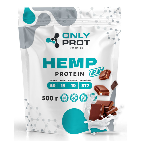 Конопляний протеїн 500 г молочний шоколад Onlyprot