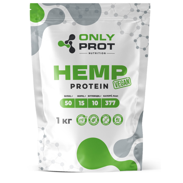 Конопляний протеїн 1 кг без смаку Onlyprot