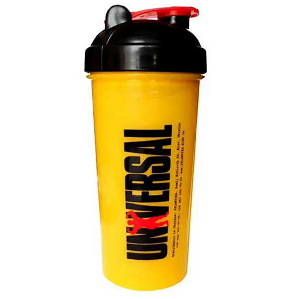 Шейкер Universal Nutrition 700 мл жовтий з кулькою